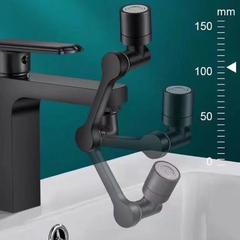 Universal Faucet Lifting Splash-proof Water Faucet Black Mechanical Arm