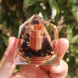 Crystal Gravel Spiral Line Pyramid