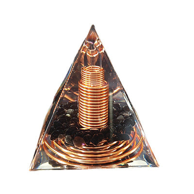 Crystal Gravel Spiral Line Pyramid