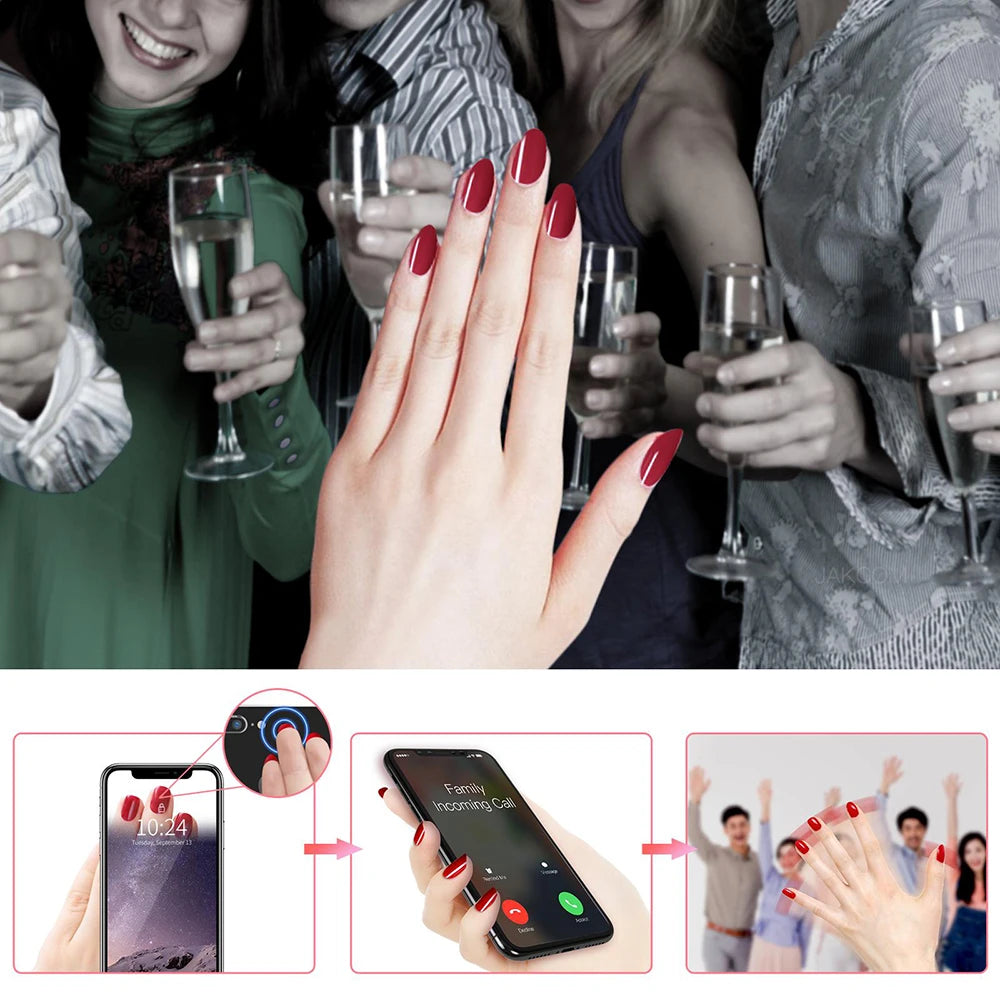 Smart Nail New Multi Function Chip Intelligent Nail No Charge Required New NFC Smart Wearable Gadget For Phone Call Self Defence