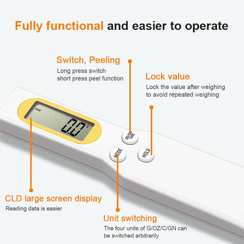 PrecisiScoop ProScale: LCD Display Digital Measuring Spoon Scale